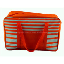 Striped Promotional Outdoor Insulated Picnic Bag, Cooler Lunch Bag, Mommy Cooler Bag